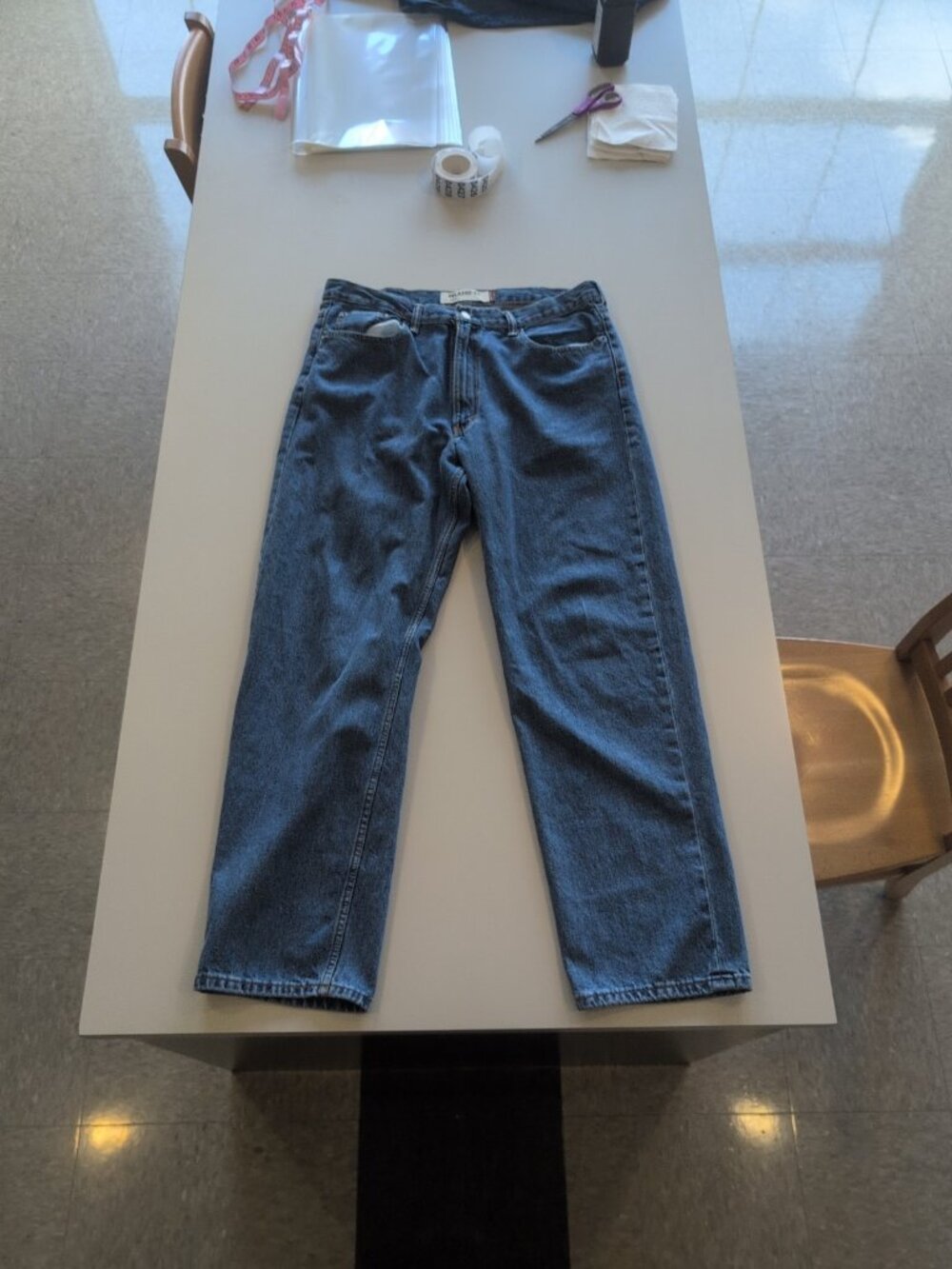 Levi's‎ 550 Relaxed Fit Pants Mens 38L34 Blue Jeans Straight Leg Solid Cotton
